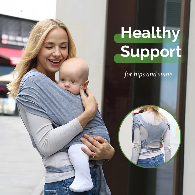 Ultra-Soft Cotton Newborn Baby Sling | 100% Breathable Cotton Ergonomic Carrier with Hands-Free Support and Certified Safety Standards