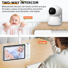 Smart Baby Monitor Camera Two Way Talk – 360° HD Cam with Motion Sensor Ideal for Newborns & Pets