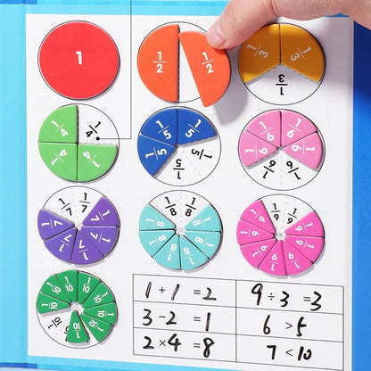 Fractionia™ | Montessori Kids Fraction Magnet Learning Toy for Educational Play & STEM Development