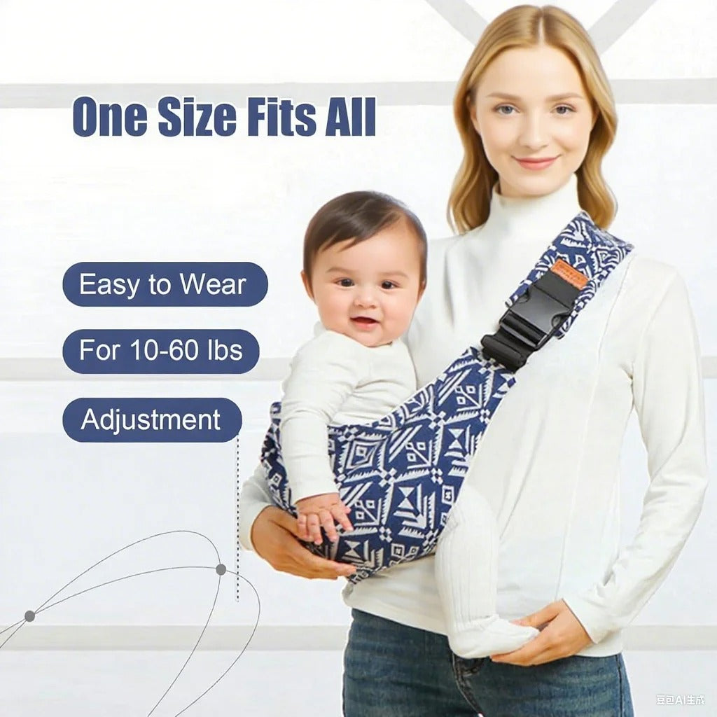 Ultra-Soft Cotton Baby Wrap | Maximum Comfort & Soothing Breathable Fabric for Effortless Hands-Free Bonding and Better Sleep