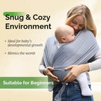 Ultra-Soft Cotton Newborn Baby Sling | 100% Breathable Cotton Ergonomic Carrier with Hands-Free Support and Certified Safety Standards