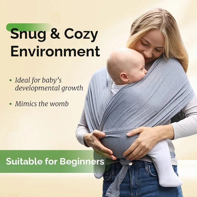 Ultra-Soft Cotton Newborn Baby Sling | 100% Breathable Cotton Ergonomic Carrier with Hands-Free Support and Certified Safety Standards