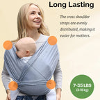 Ultra-Soft Cotton Newborn Baby Sling | 100% Breathable Cotton Ergonomic Carrier with Hands-Free Support and Certified Safety Standards
