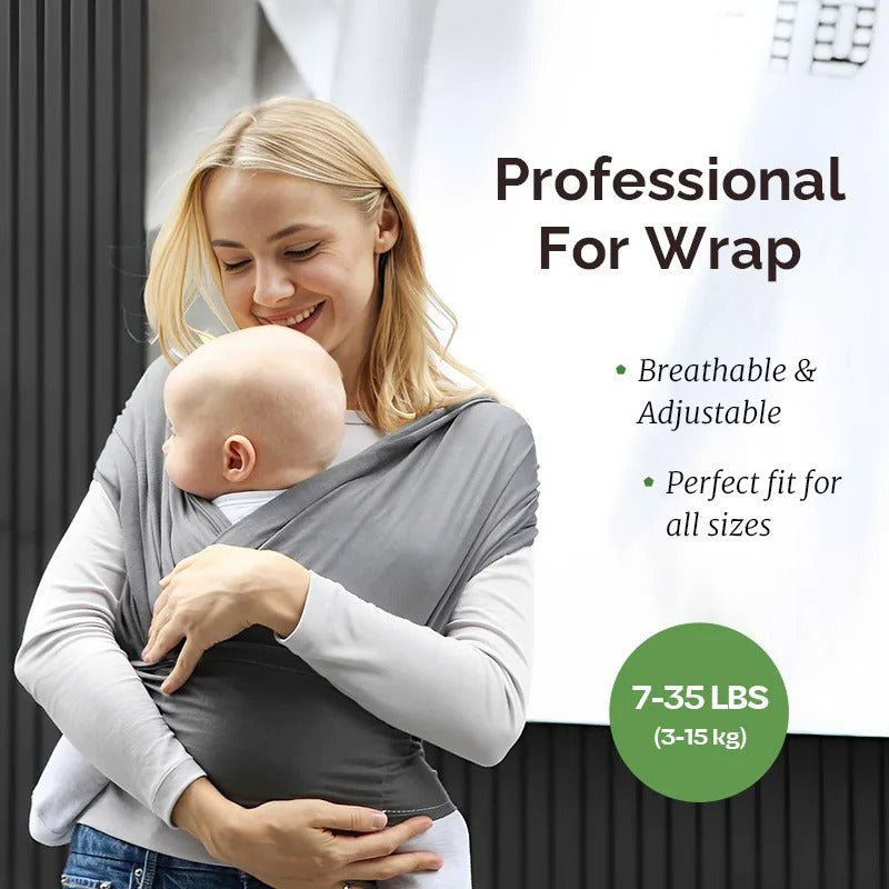 Ultra-Soft Cotton Newborn Baby Sling | 100% Breathable Cotton Ergonomic Carrier with Hands-Free Support and Certified Safety Standards