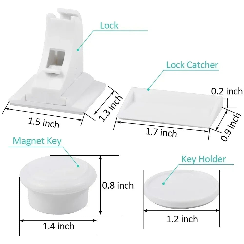 Magnetic Cupboard Locks for Child Safety – Easy-to-Use Baby Proofing Locks for Drawers & Cabinets