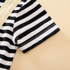 Breathable Baby Summer Outfit Set | Soft, Stretchy Fabric with Animal Print Suspenders for 0-9 Months