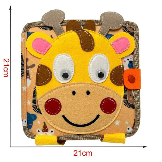 Montessori Sensory Giraffe Story Book | Interactive, Travel-Friendly & Ideal for Early Learning and Fine Motor Skill Development