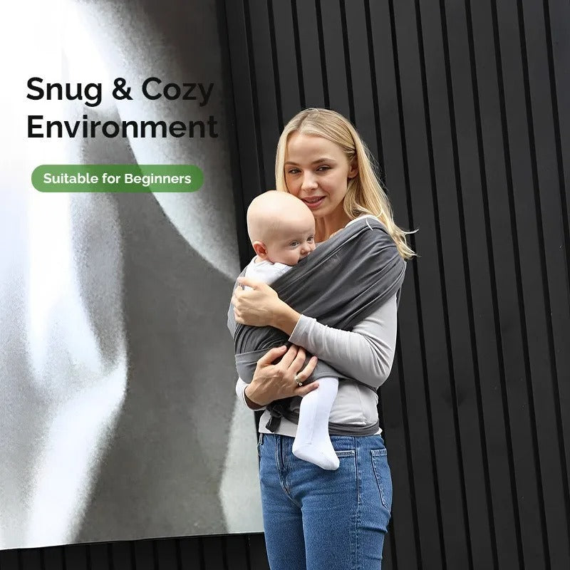 Ultra-Soft Cotton Newborn Baby Sling | 100% Breathable Cotton Ergonomic Carrier with Hands-Free Support and Certified Safety Standards