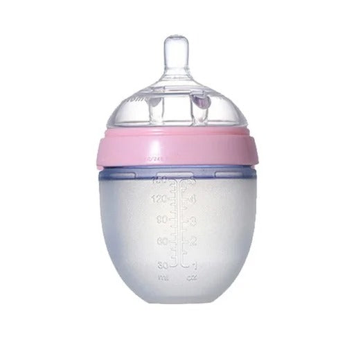 Silicone Baby Bottles – Mimics Breastfeeding for Happy Feeding