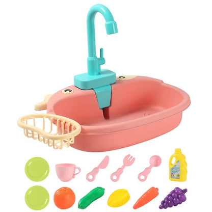 Children's Indoor/Outdoor Standing Sink | Fully Functional Tap, 16 Accessories & Removable Legs for Endless Water Play