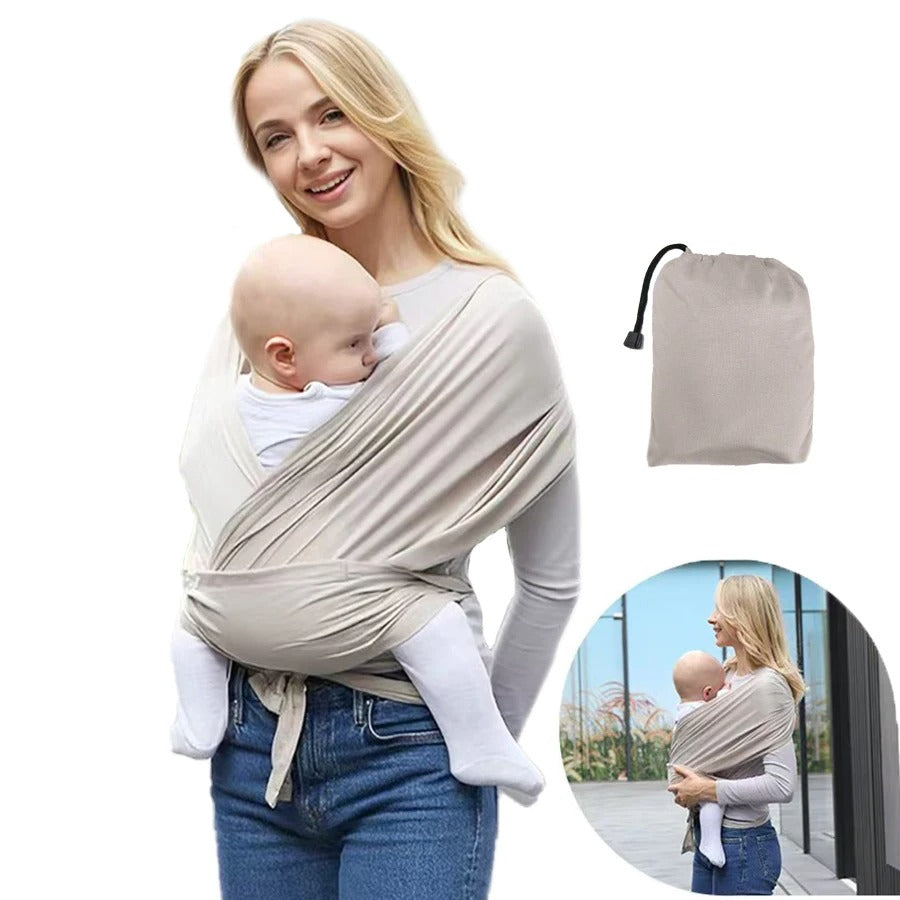 Ultra-Soft Cotton Newborn Baby Sling | 100% Breathable Cotton Ergonomic Carrier with Hands-Free Support and Certified Safety Standards