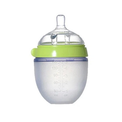 Silicone Baby Bottles – Mimics Breastfeeding for Happy Feeding