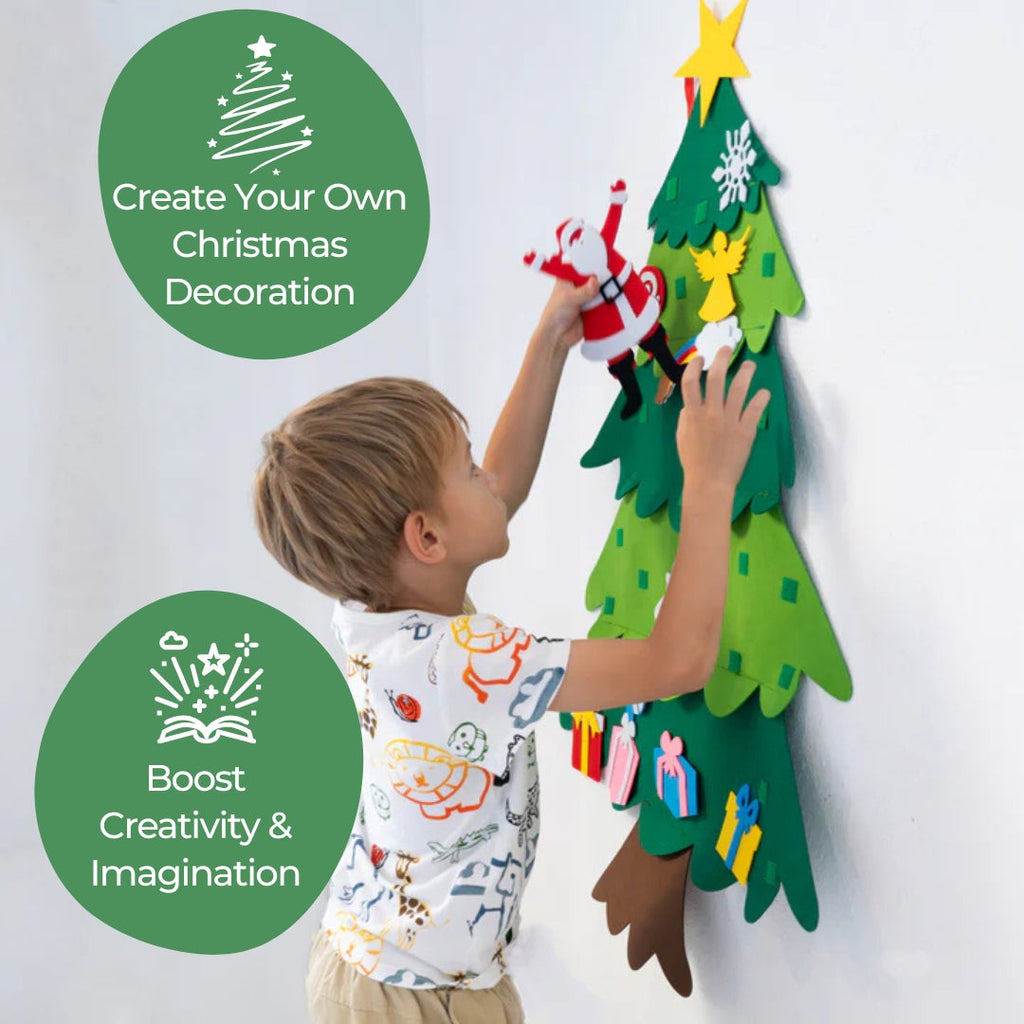 Montessori Chrismas Tree For Kids With Lights - Interactive Wall Toy For Toddlers