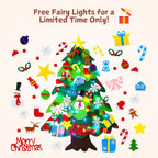 Montessori Chrismas Tree For Kids With Lights - Interactive Wall Toy For Toddlers