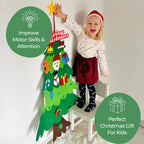Montessori Chrismas Tree For Kids With Lights - Interactive Wall Toy For Toddlers