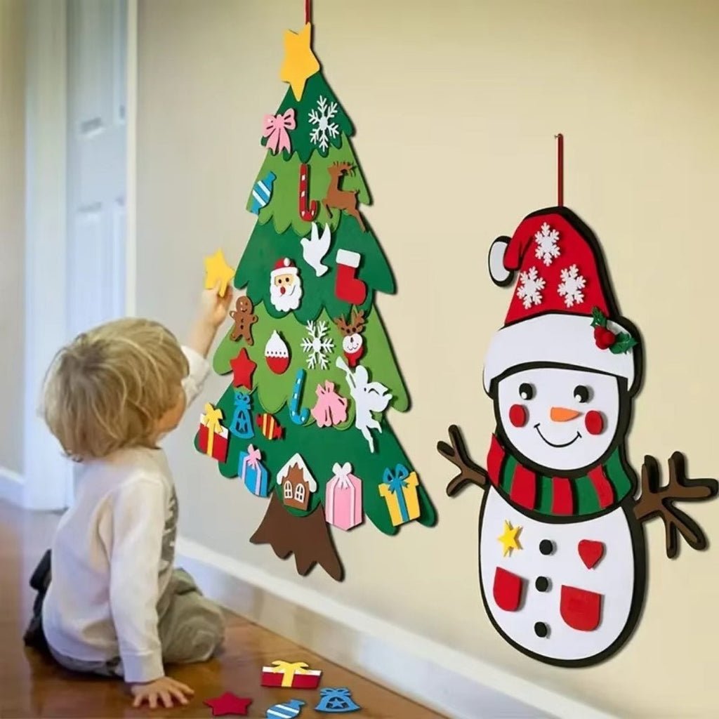 Montessori Chrismas Tree For Kids With Lights - Interactive Wall Toy For Toddlers