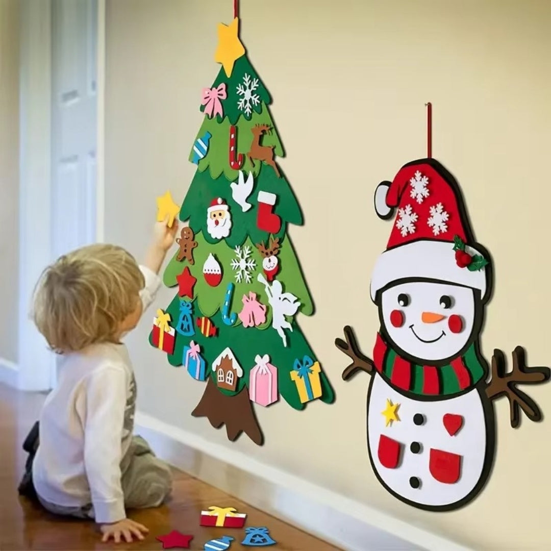 Montessori Chrismas Tree For Kids With Lights - Interactive Wall Toy For Toddlers