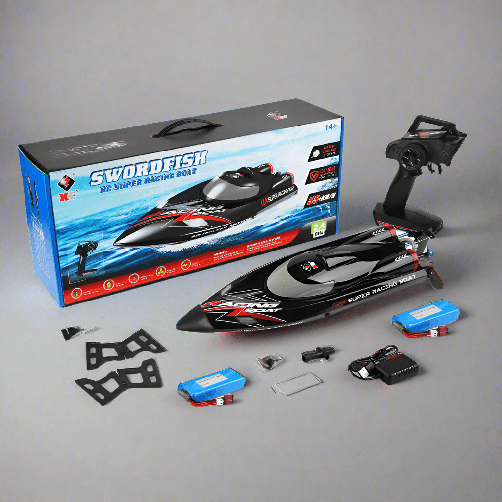 High-Speed Brushless RC Boat | 34MPH Self-Righting for Lakeside Racing & Family Fun