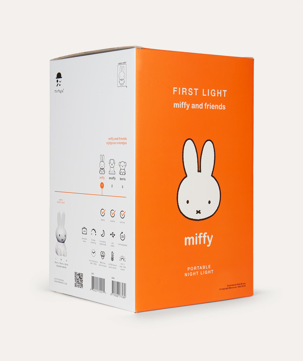 Miffy Bunny Lamp - Soft White Rabbit Night Light for Kids and Toddlers