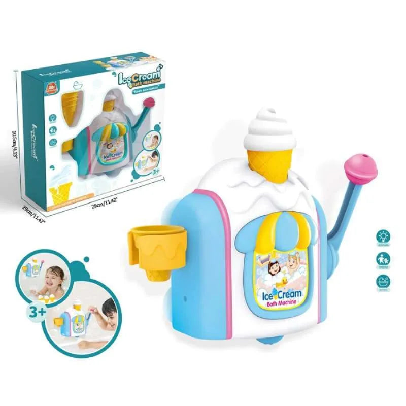 Ice Cream Bath Toy - Foam mobiles - Bathing with a soap pump
