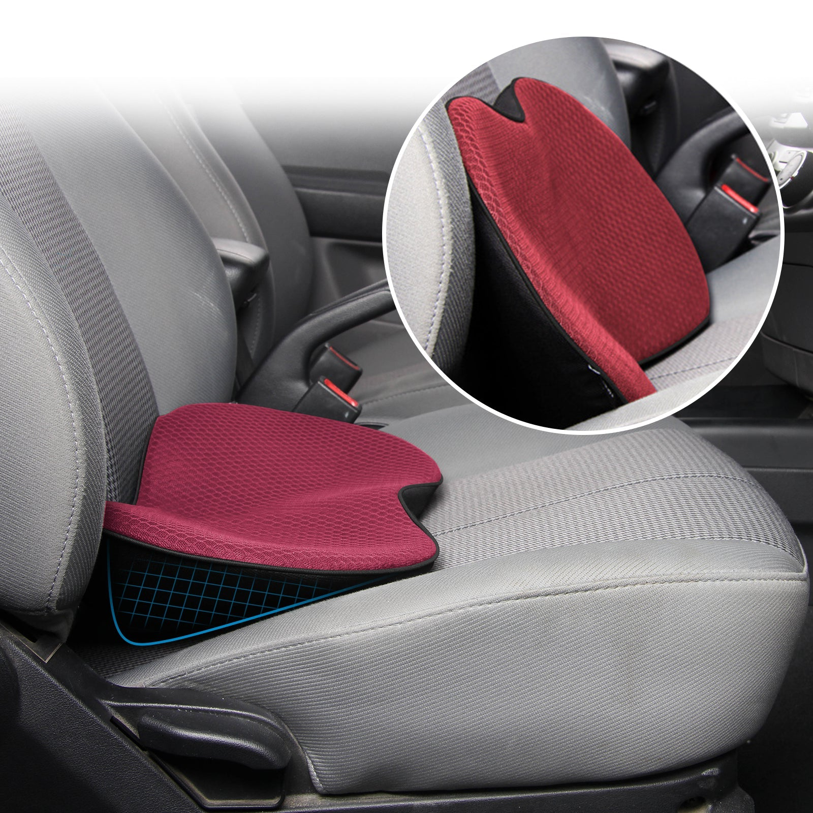 Driver’s Car Seat Cushion | Adult Car Booster Pad