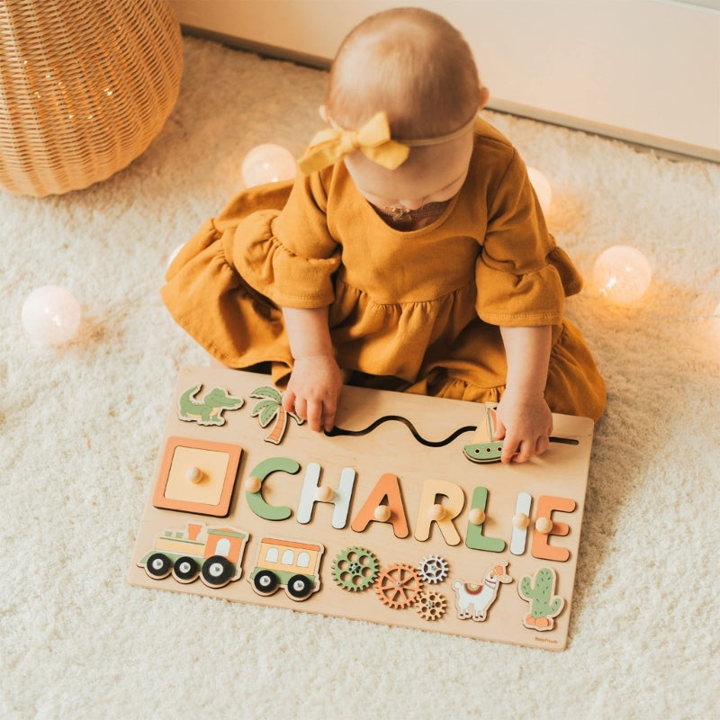 MysticWood™ | Personalised Wooden Name Puzzle for Kids | Customizable Educational Toy for Learning & Play