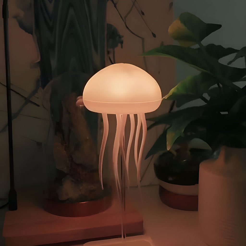LED Jellyfish Lamp | Colour-Changing RGB Night Light with Voice Activation, for Home Ambience and Kids’ Room Decor