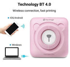 Portable Bluetooth Thermal Printer - Wireless Mobile Photo Printer for iPhone & Android, Compact Printing for Travel & Home Use