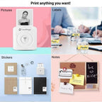 Portable Bluetooth Thermal Printer - Wireless Mobile Photo Printer for iPhone & Android, Compact Printing for Travel & Home Use