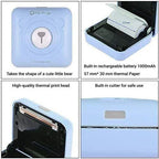 Portable Bluetooth Thermal Printer - Wireless Mobile Photo Printer for iPhone & Android, Compact Printing for Travel & Home Use