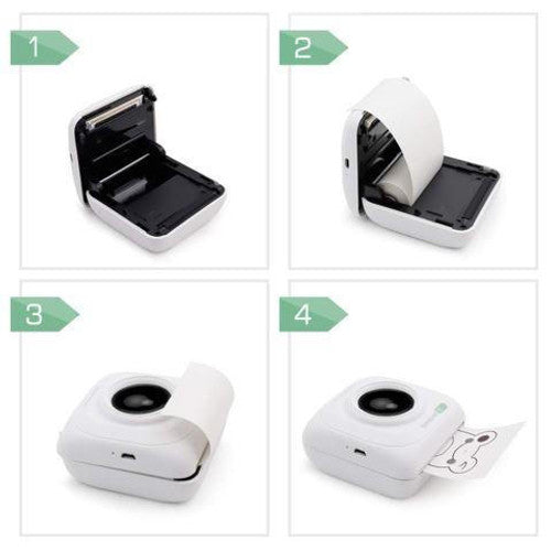 Portable Bluetooth Thermal Printer - Wireless Mobile Photo Printer for iPhone & Android, Compact Printing for Travel & Home Use