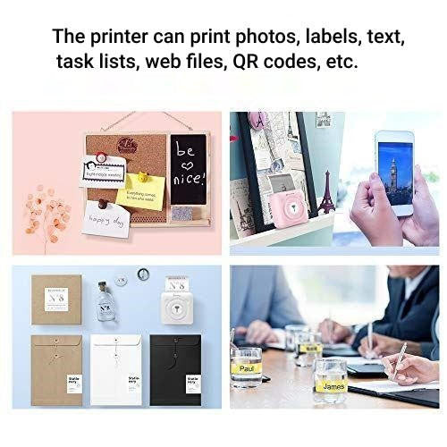 Portable Bluetooth Thermal Printer - Wireless Mobile Photo Printer for iPhone & Android, Compact Printing for Travel & Home Use