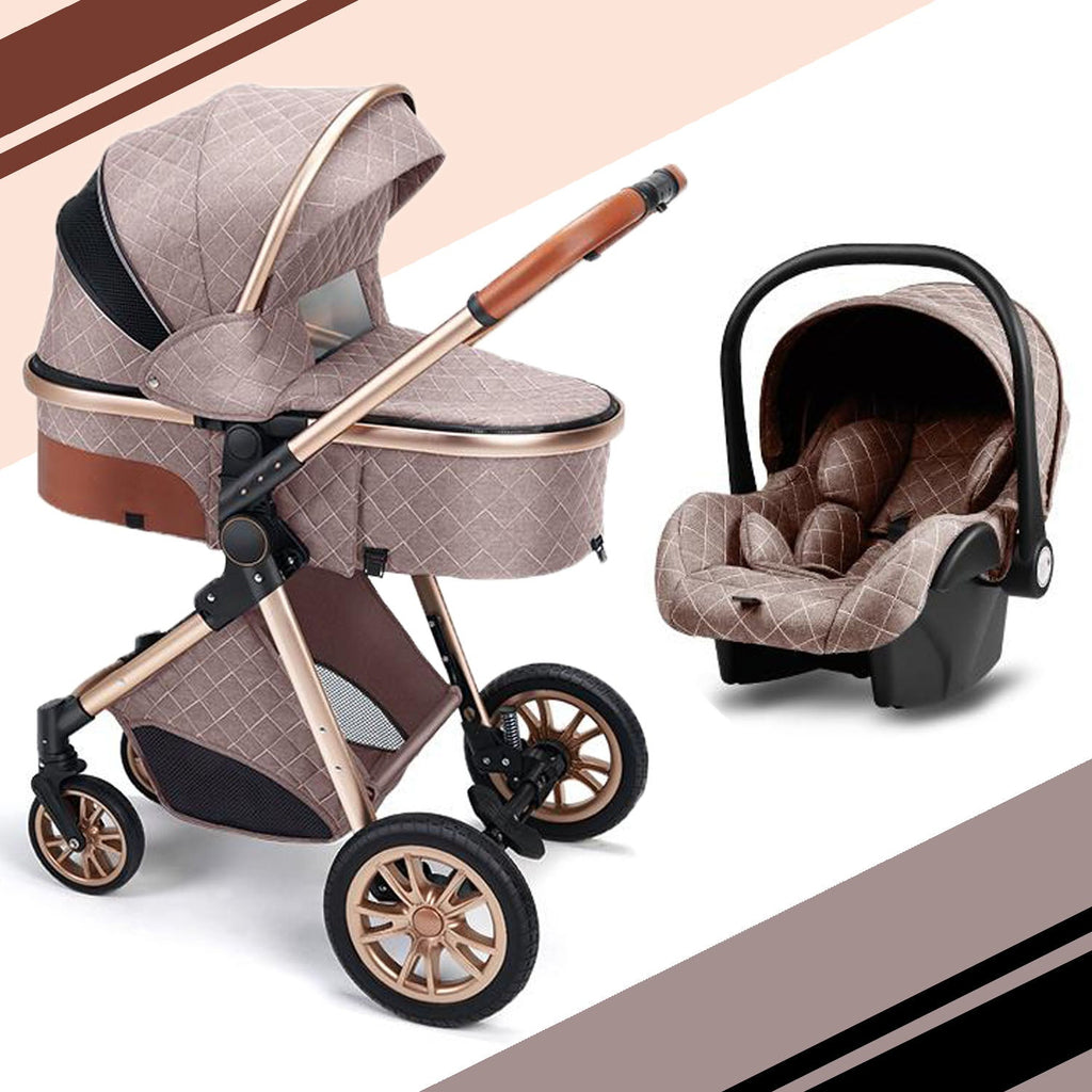 3-in-1 Baby Stroller & Car Seat Set – Travel System for Newborns with Push Chair & Infant Car Seat