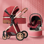 3-in-1 Baby Stroller & Car Seat Set – Travel System for Newborns with Push Chair & Infant Car Seat