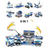 Image of 8 IN 1 Robot Aircraft Car City Police SWAT Building Block