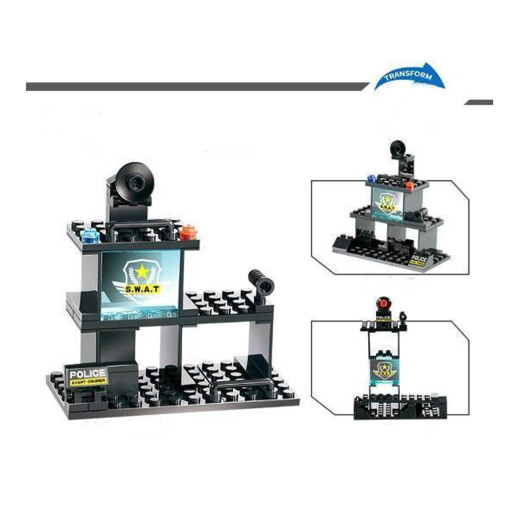 8 IN 1 Robot Aircraft Car City Police SWAT Building Block