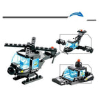 8 IN 1 Robot Aircraft Car City Police SWAT Building Block