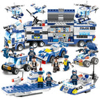 PowerForce Building Blocks Set | Durable Police Truck & Base for Creative Play and Adventure for Kids Aged 6 and Up