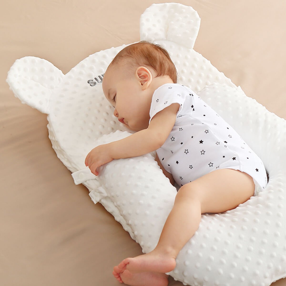 Newborn Baby Comfort Pillow 2 - Anti-Roll, Reflux-Resistant Sleep Support for Infants