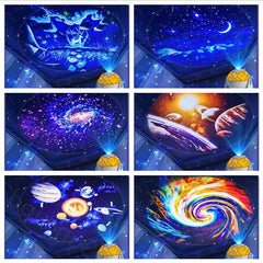 Galaxy Star Projector Night Light with 16 Color Options and Remote Control for Home Theater & Kids' Bedroom