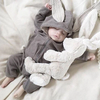 Image of Newborn Bunny Onesie - Cute Hooded Rabbit Lamb Costume for Babies