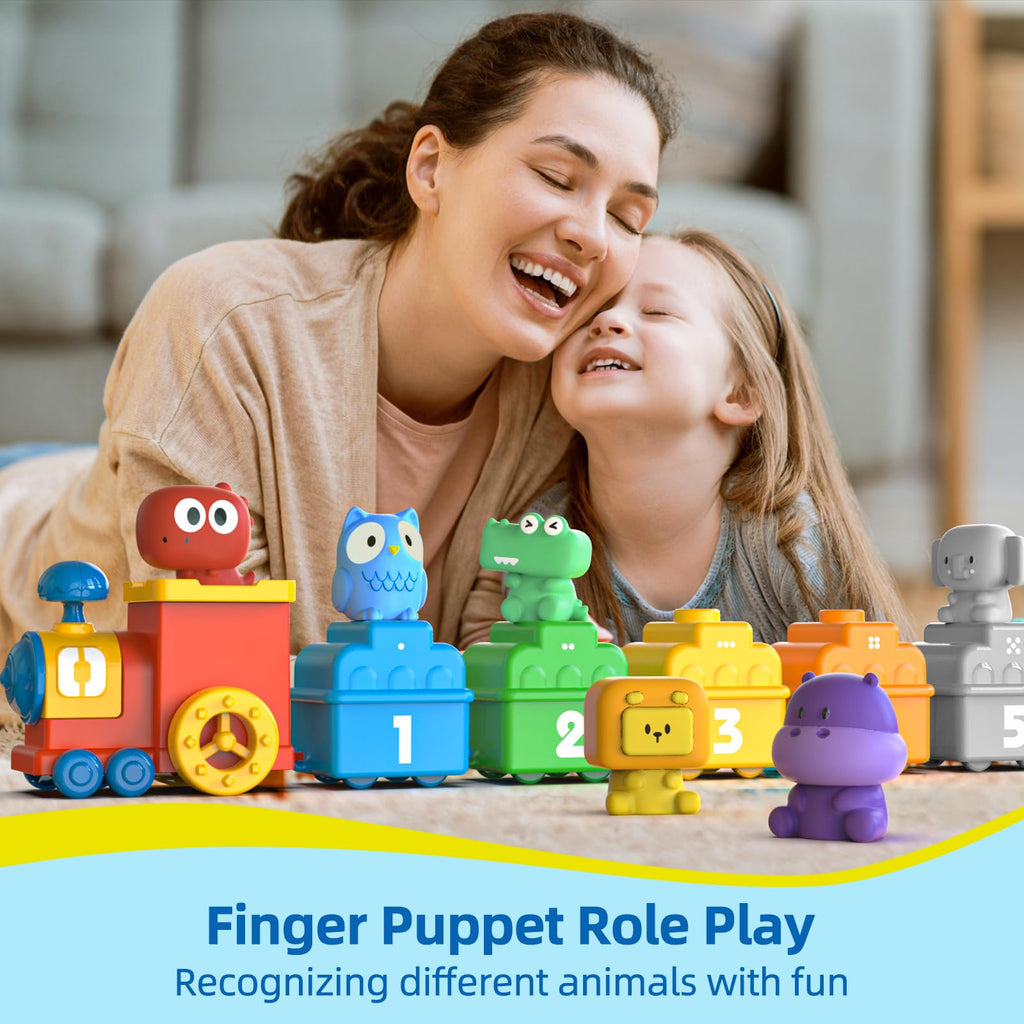 Animal Train Playset | Promotes Early Counting, Color Matching & Hands-On Learning for Kids Aged 3-5 Years