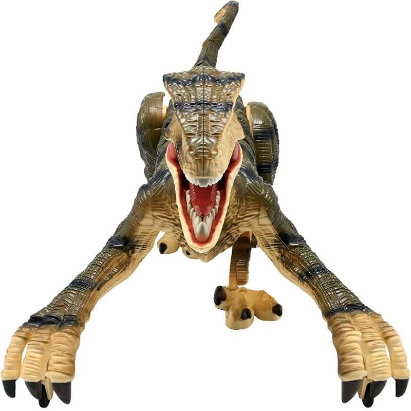 Remote Control Dinosaur Robot – Lifelike Velociraptor Toy with Sound, Lights & Realistic Movements