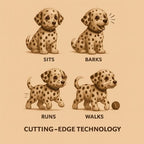 Robot Dalmatian Puppy – Realistic Interactive Robot Dog Toy | Walking, Barking, Touch-Response & AI Tricks for Kids & Adults