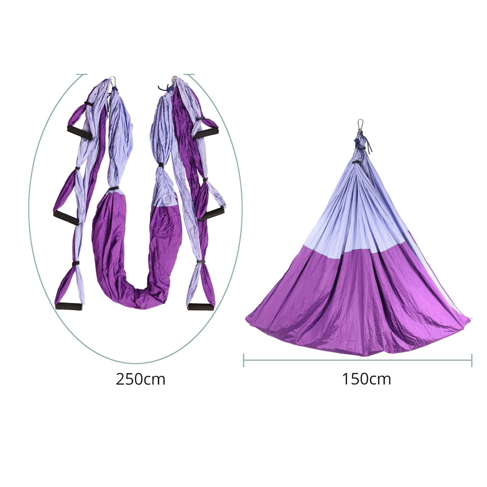 Flexible Aerial Silk Yoga Hammock Swing | Adjustable, Durable & Ideal for Home Workouts and Aerial Yoga