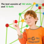 Kids DIY Fort Building Kit | Den Kit 72 or 144 Pieces, Creative Construction Toy for Imaginative Play & STEM Learning