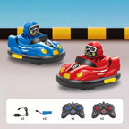 RC Bumper Car Set for Kids | Ejecting Drivers, Dual-Speed Racing & Light-Up Effects for Interactive Fun