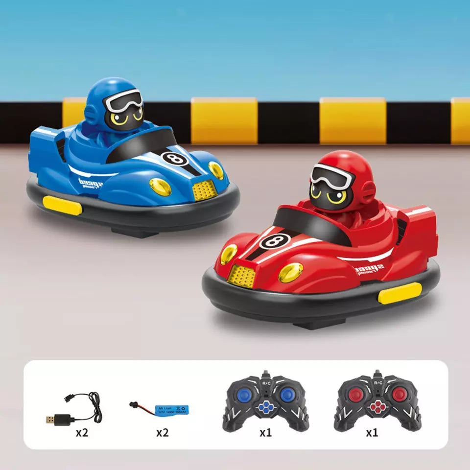 RC Bumper Car Set for Kids | Ejecting Drivers, Dual-Speed Racing & Light-Up Effects for Interactive Fun