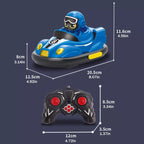 RC Bumper Car Set for Kids | Ejecting Drivers, Dual-Speed Racing & Light-Up Effects for Interactive Fun