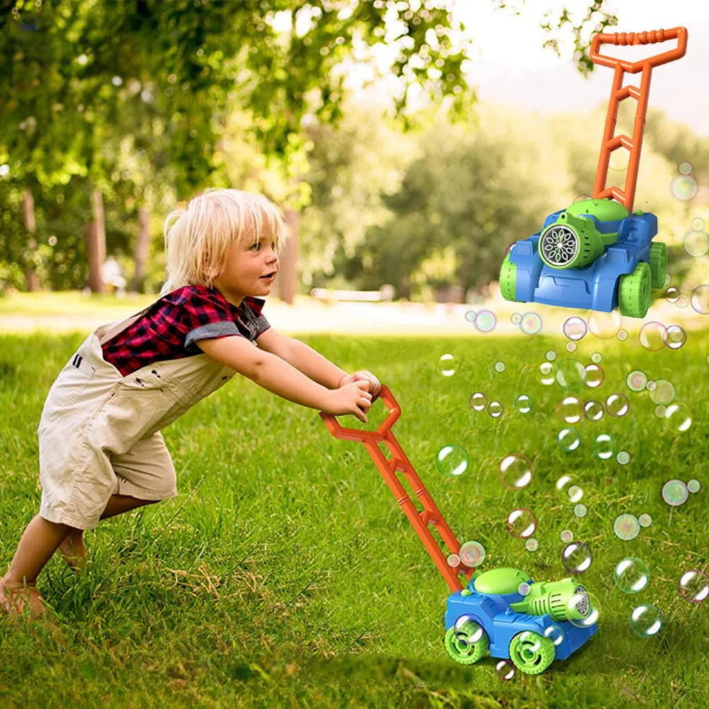 Whimsical Mow™ | Bubble Lawn Mower Toy for Kids | Interactive Outdoor Play | Safe & Fun Gardening Experience